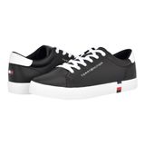 Tênis Tommy Hilfiger Ramoso Para Homens Preto/branco Tamanho 11