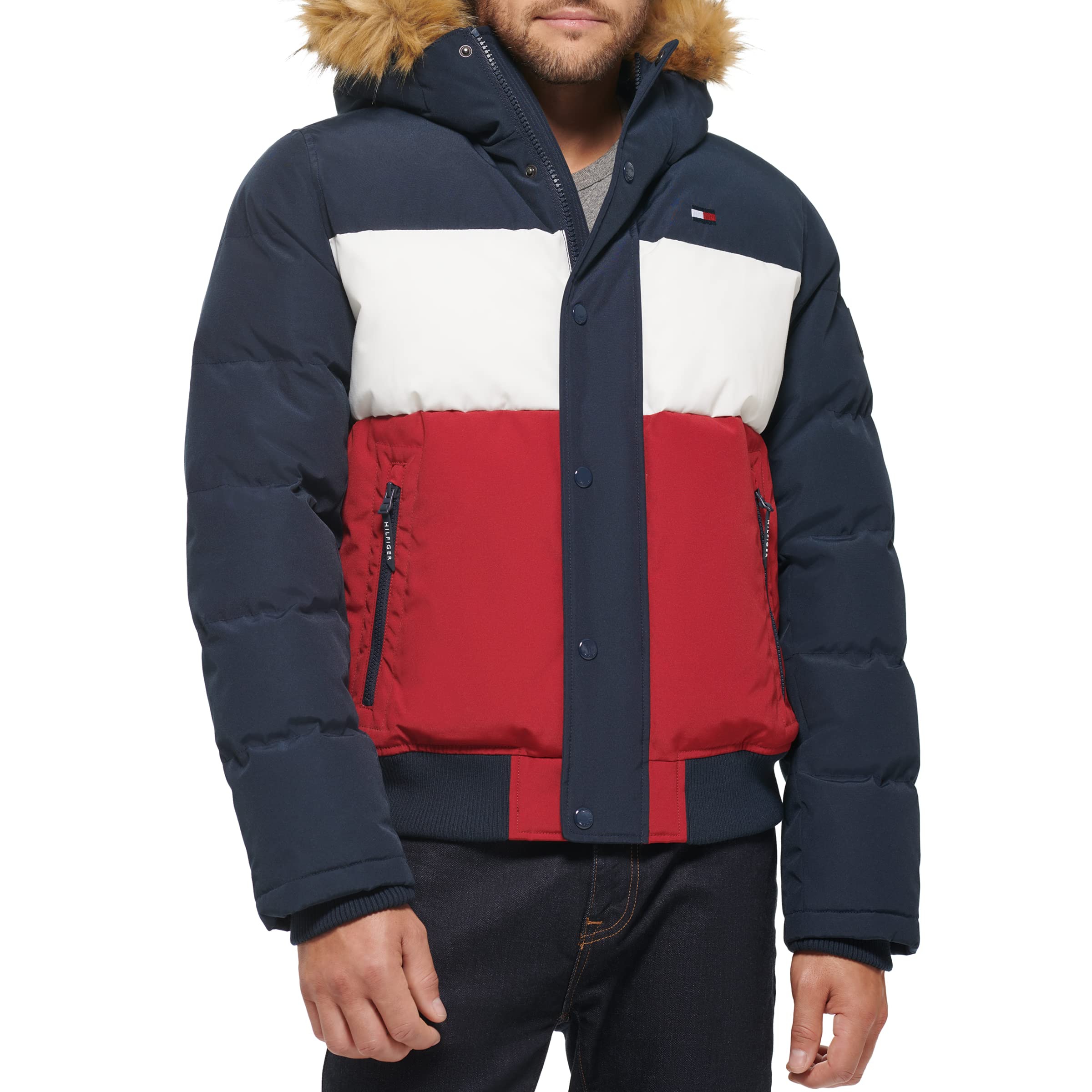 Jaqueta Tommy Hilfiger Arctic Cloth Acolchoada Snorkel Bomber Masculina