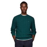 Suéter Masculino Tommy Hilfiger Tricotado Em Algodão Verde Cipreste
