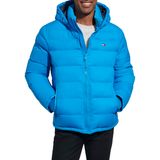 Jaqueta Tommy Hilfiger Masculina Com Capuz Azul Brilhante M