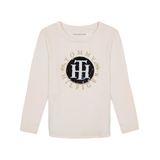 Camiseta Tommy Hilfiger Feminina De Manga Comprida Com Logotipo De 8 A 10 Anos