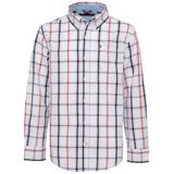 Camisa Tommy Hilfiger Samuel Xadrez Com Gola E Bolso No Peito