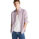 Camisa Tommy Hilfiger Flex Poplin Stripe Regular Para Homens