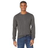 Suéter Tommy Hilfiger Solid Com Gola Redonda Para Homens Grey Heather