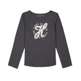 Camiseta Tommy Hilfiger Feminina De Manga Comprida Com Logotipo De 12 A 14 Anos