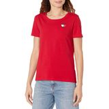 Camiseta Feminina Tommy Hilfiger Com Gola Redonda Com Logotipo Scarlet Heart