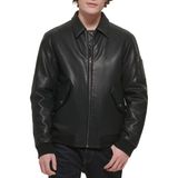 Jaqueta Tommy Hilfiger Smooth Lamb Touch De Couro Sintético Preta Masculina