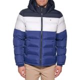Jaqueta Masculina Tommy Hilfiger Com Capuz Puffer Bluebell 3gg