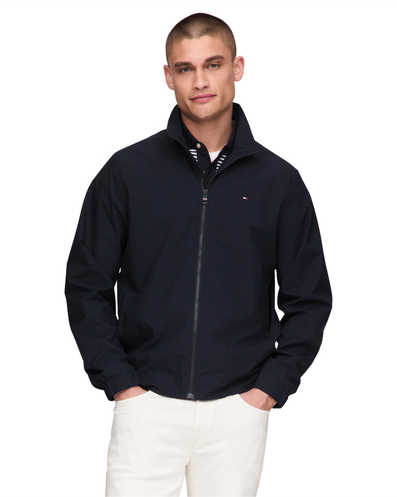 Blusão Masculina Tommy Hilfiger Flag Blouson, Poliéster Leve