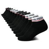 Meias Tommy Hilfiger, Almofada, Corte Em Um Quarto, Tornozelo, Pacote Com 12