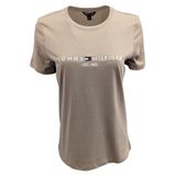 Camiseta Tommy Hilfiger Line Com Gola Redonda Feminina Bronzeada Tamanho M