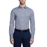Camisa Social Tommy Hilfiger, Slim Fit, Sarja Elástica, Azul Marinho, Masculina