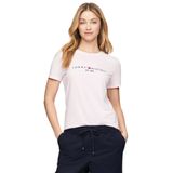 Camiseta Feminina Tommy Hilfiger Com Logotipo Bordado De Ajuste Regular