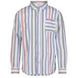 Camisa Tommy Hilfiger Masculina De Manga Comprida 18-20 Anos - Snow Stripe