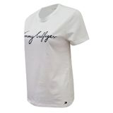 Camiseta Tommy Hilfiger New Line Com Gola Redonda Feminina Branca Xxl