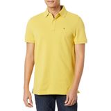 Camisa Polo Masculina Tommy Hilfiger Com Ajuste Personalizado Em Amarelo Mesclado