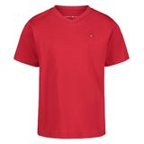 Camiseta Masculina Tommy Hilfiger, Manga Curta, Decote Em V, Escarlate, 5 Anos
