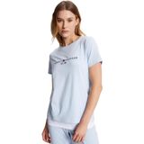 Camiseta Feminina Tommy Hilfiger Com Logotipo Bordado De Ajuste Regular