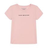 Camiseta Tommy Hilfiger Para Meninas De Manga Curta Rosa Tamanho 5