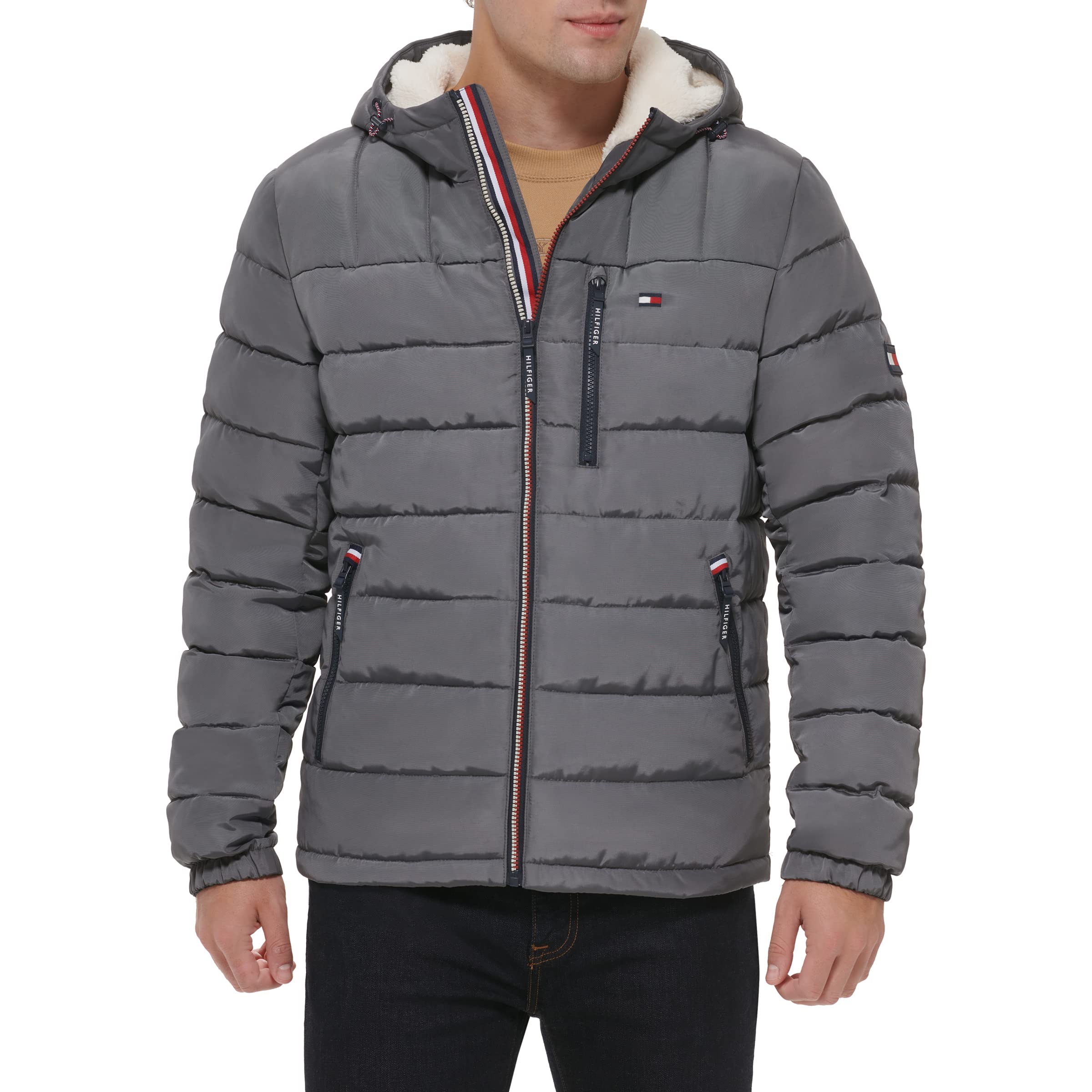 Blusão Tommy Hilfiger Masculino Forrado Sherpa De Peso Médio