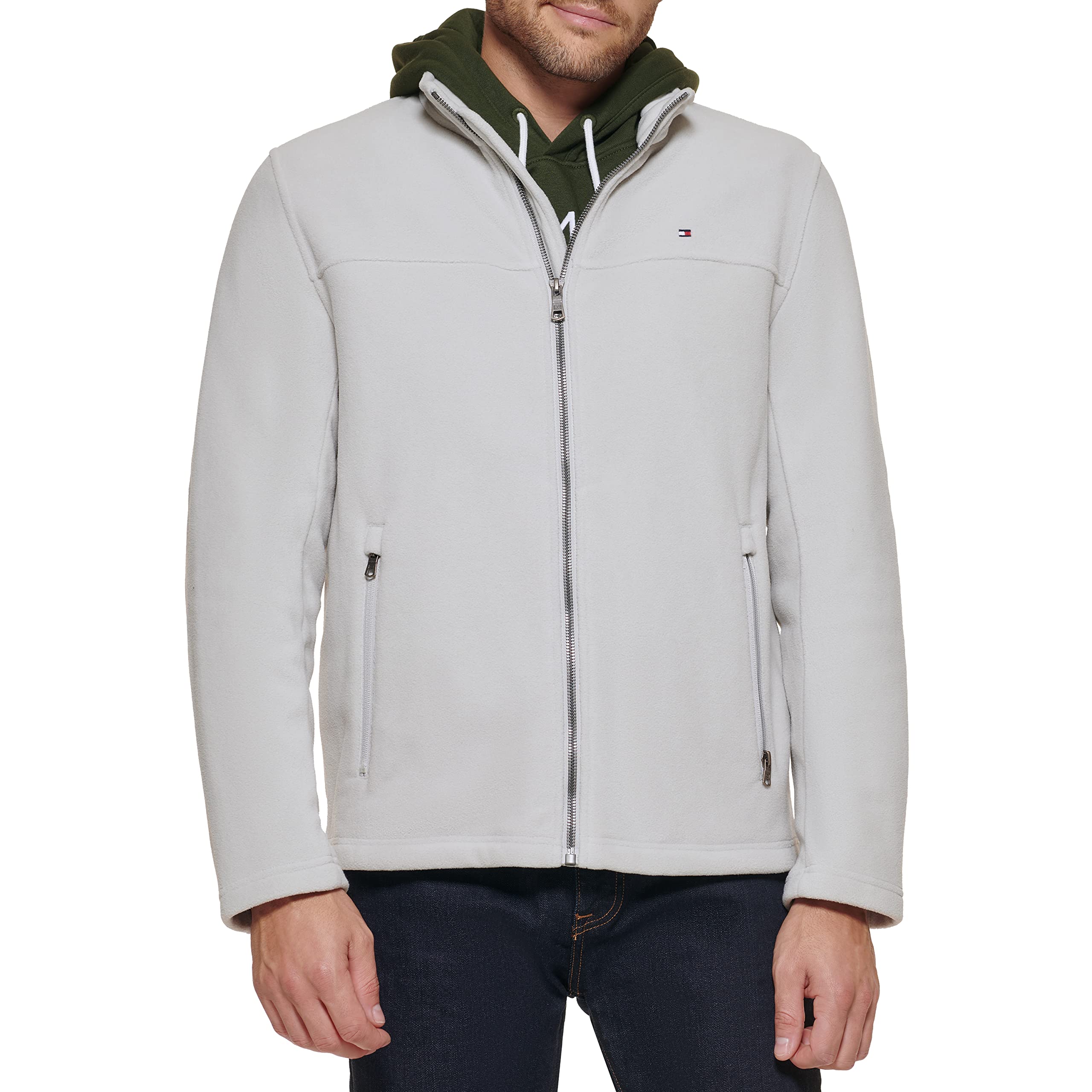 Blusão Tommy Hilfiger Classic Com Zíper Frontal Polar Masculino