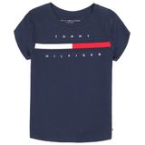 Camiseta Tommy Hilfiger Para Meninas Com Blazer Azul Marinho De Algodão 6x
