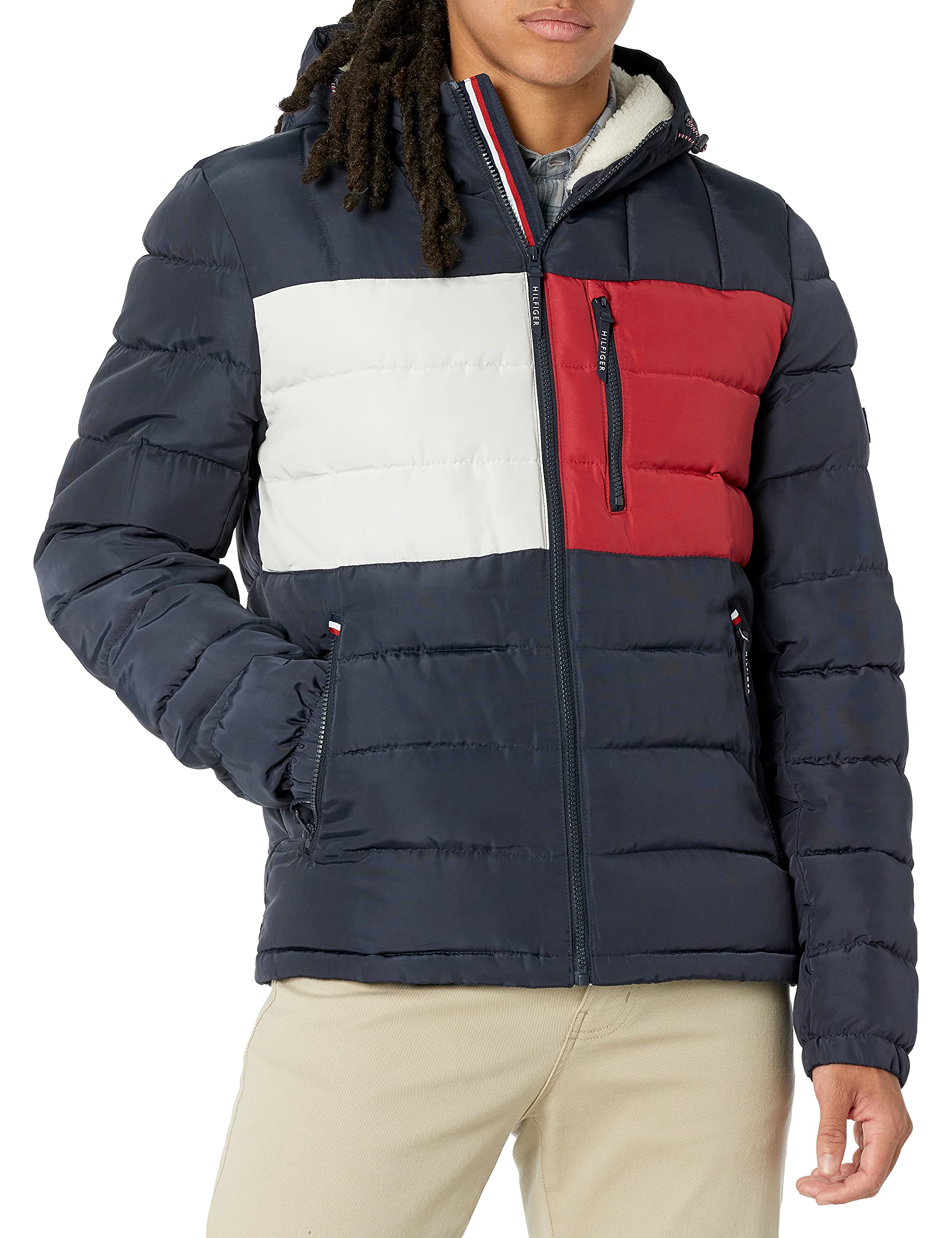 Blusão Tommy Hilfiger Masculino Forrado Sherpa De Peso Médio
