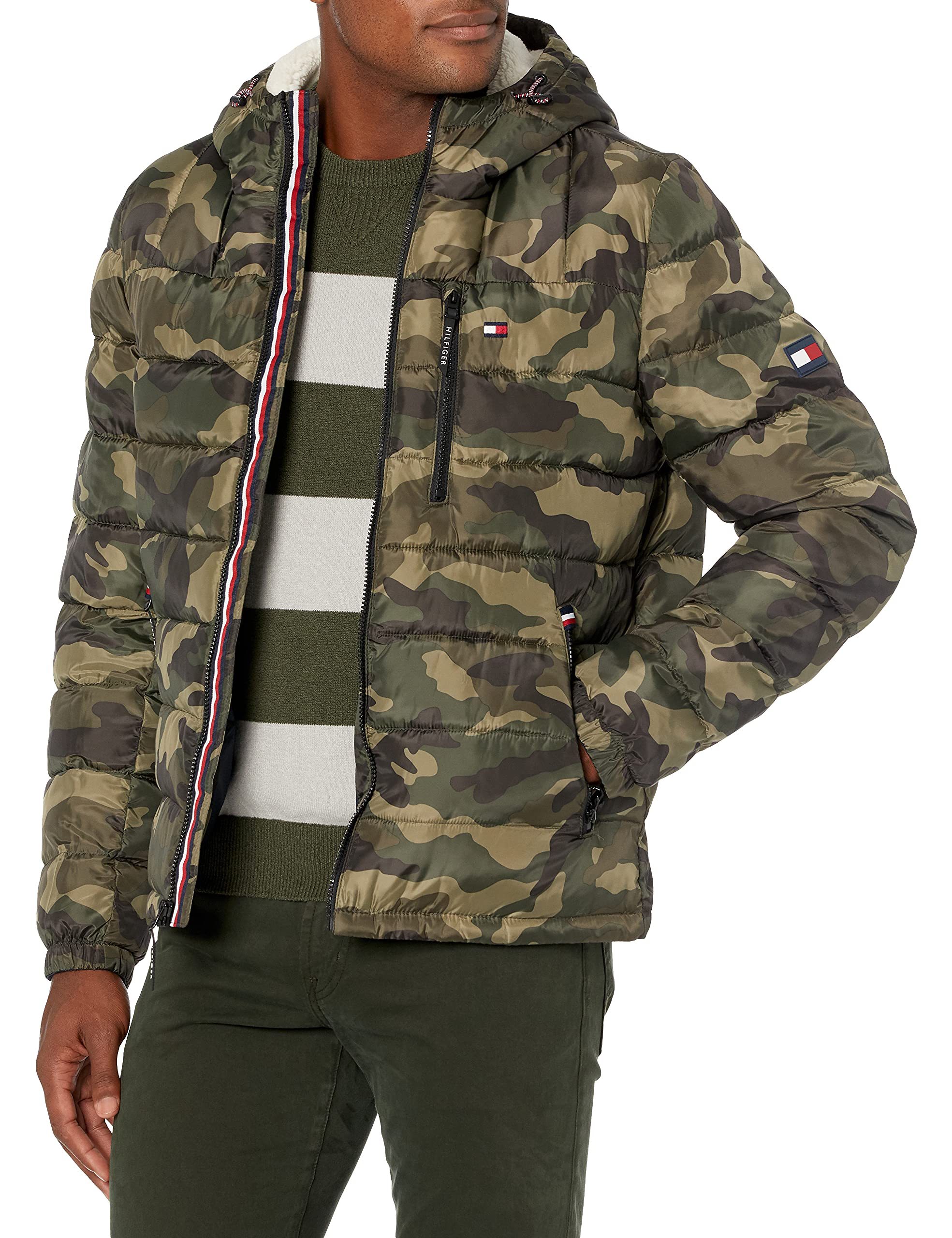 Blusão Masculina Tommy Hilfiger Puffer Camouflage Xxl