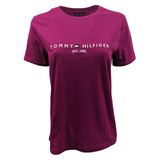 Camiseta Feminina Tommy Hilfiger, Linha, Gola Redonda, Magenta, Tamanho S