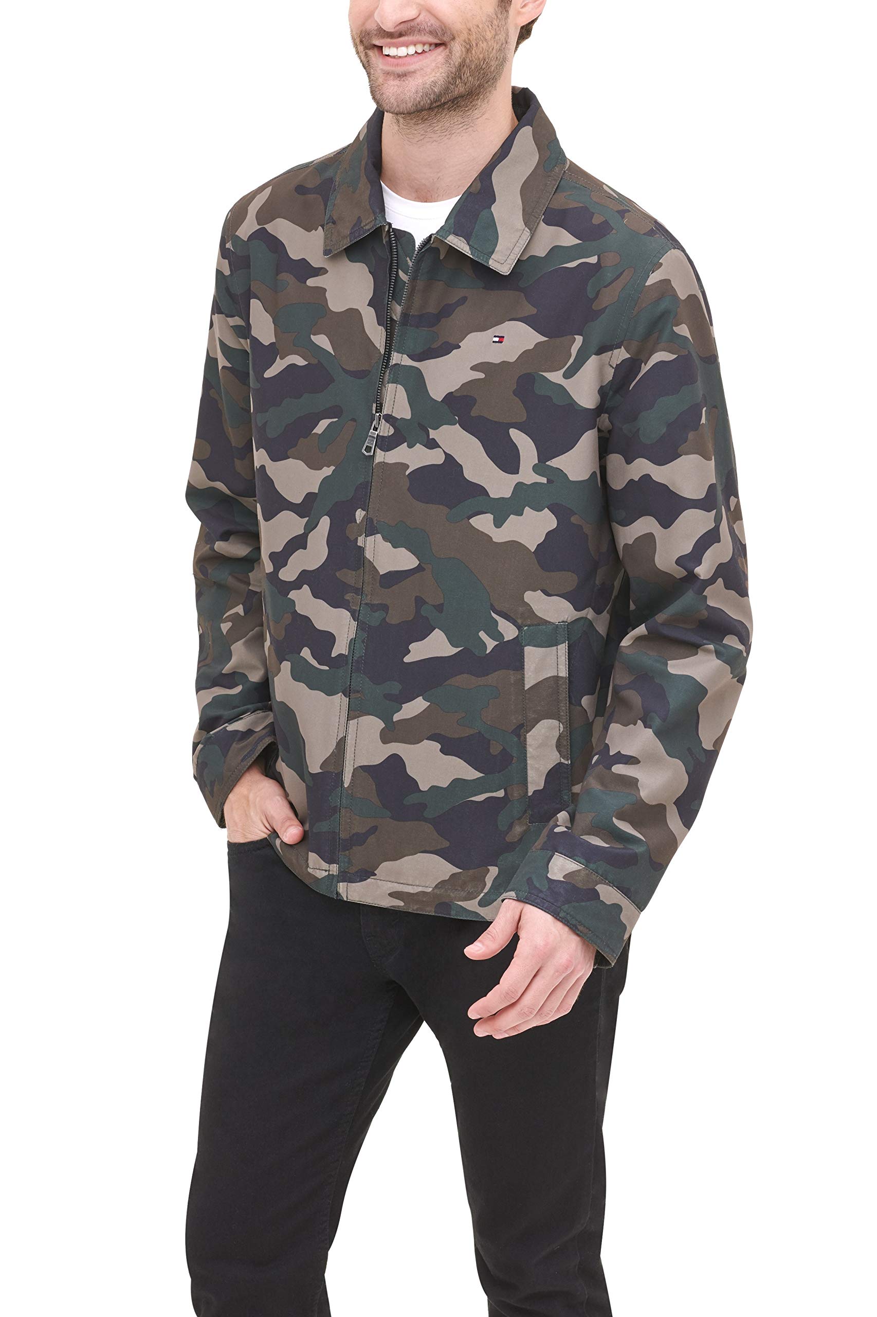 Blusão Tommy Hilfiger Leve Microtwill Camouflage Masculina