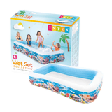 Piscina Infantil Inflavel Intex 1.050 Litros Recife Tropical Retangular Colorida