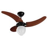 Ventilador De Teto Tron Búzios Max 3 Pás Preto / Verniz 127v