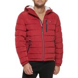 Jaqueta Masculina Tommy Hilfiger, Peso Médio, Forrada Em Sherpa, Vermelha, Grande