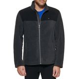 Jaqueta Tommy Hilfiger Classic Zip Front Polar Fleece Masculina Preta