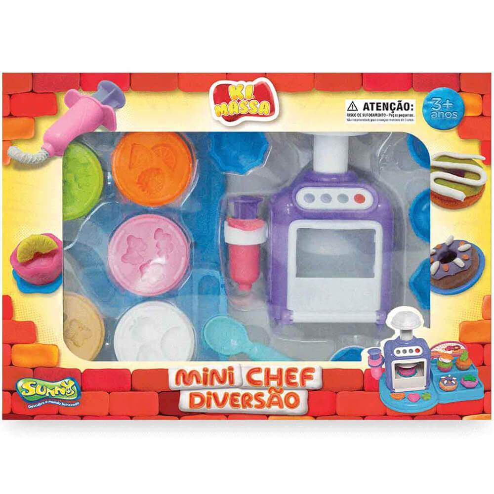 Ki Massa Mini Chef Diversao Com 5 Massinhas De 28g Sunny