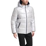 Blusão Tommy Hilfiger Masculina Clássica Com Capuz, Cinza M