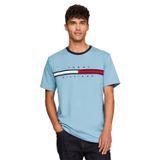 Camiseta Masculina Tommy Hilfiger De Manga Curta Com Listras Exclusivas