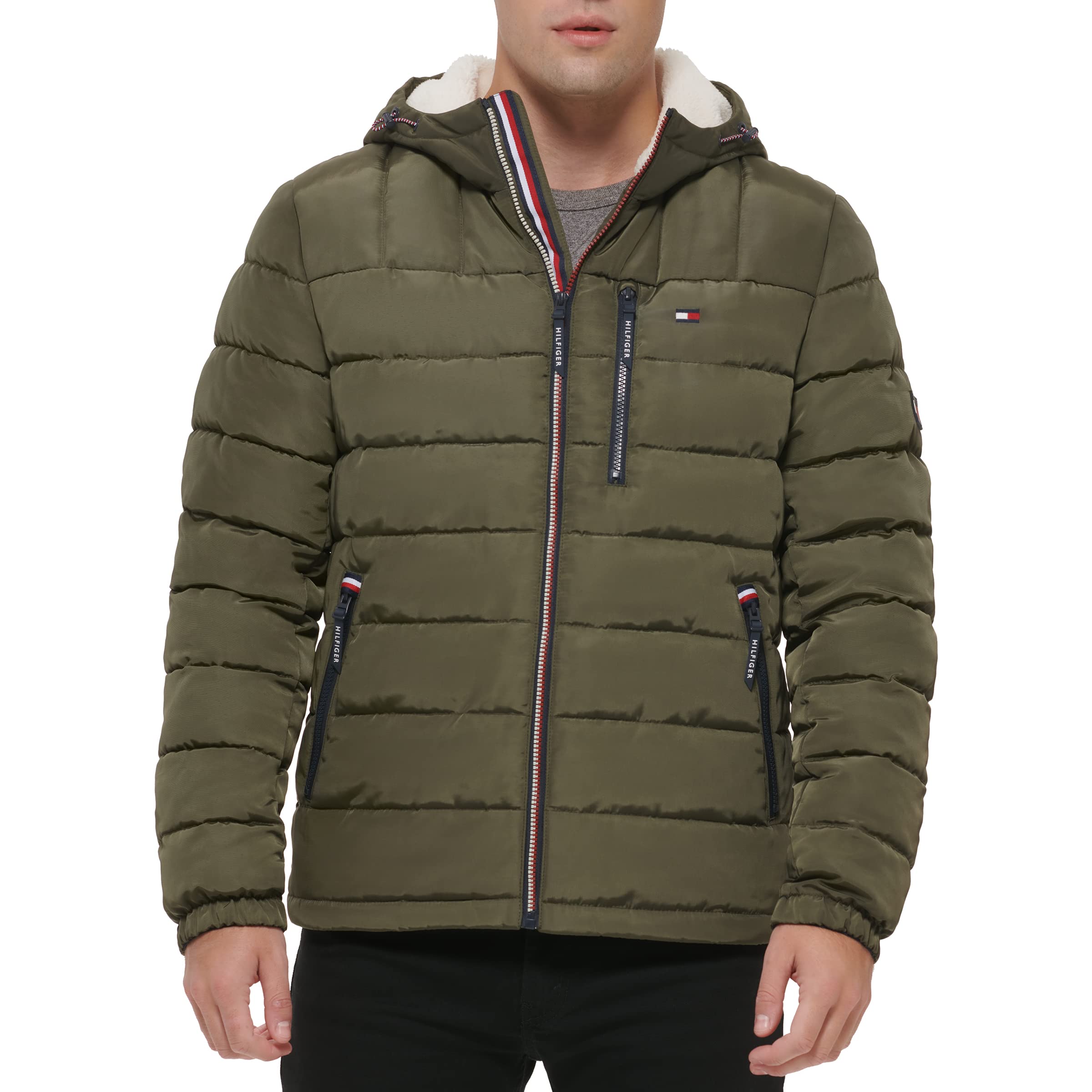 Blusão Tommy Hilfiger Masculino Forrado Sherpa De Peso Médio
