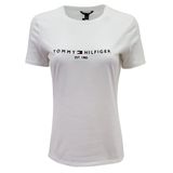 Camiseta Feminina Tommy Hilfiger Line Com Gola Redonda Branca Xxl