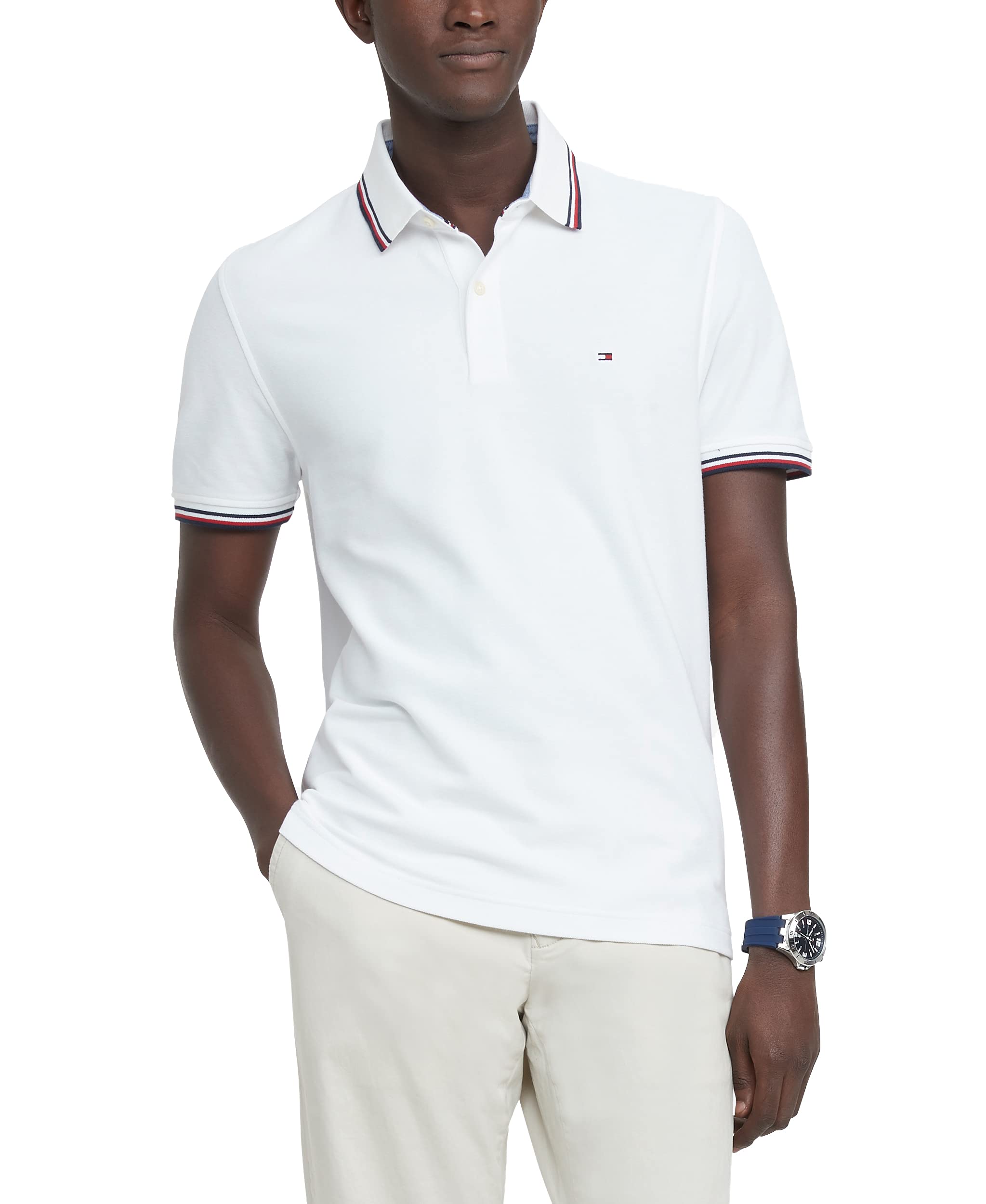 Camisa Polo Tommy Hilfiger Sport Moisture Wicking Para Homens