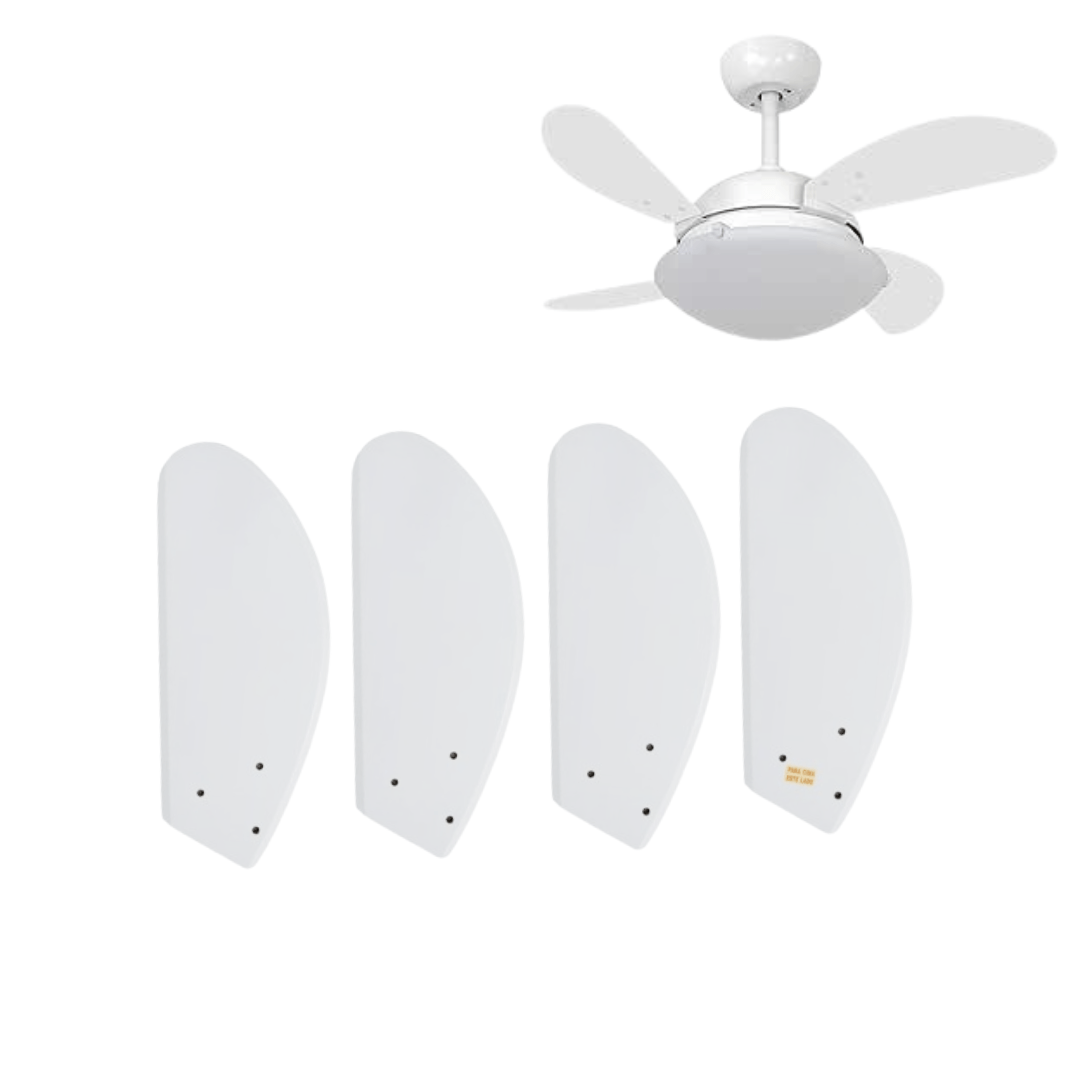 Jogo Hélice 4 Pás Para Ventilador De Teto Volare Mini