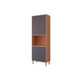 Paneleiro De Cozinha Esplêndida Torre Quente C-4 Portas 1 Forno 70cm Freijo-titanium - Mgm