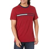 Camiseta Masculina Tommy Hilfiger De Manga Curta Com Listras Exclusivas