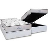 Cama Box Baú Casal Colchão Espuma D45 Ortobom Highfoam + Base Crc Courano White(138x188)