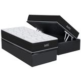 Conjunto Box Baú Casal: Colchão Espuma Orthoflex D45 Bari + Base Crc Courano Gray(138x188)