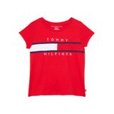 Camiseta Tommy Hilfiger Feminina De Manga Curta De Algodão 2t Vermelha