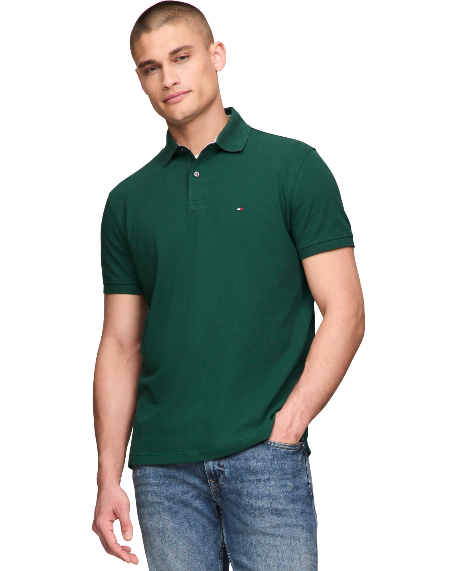 Camisa Polo Tommy Hilfiger 1985 Regular De Manga Curta Para Homens