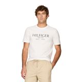 Camiseta Tommy Hilfiger Com Logotipo Big Hilfiger Masculina De Algodão Branco