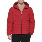 Jaqueta Masculina Tommy Hilfiger, Elástica, Poliéster, Com Capuz, Vermelha, Pequena