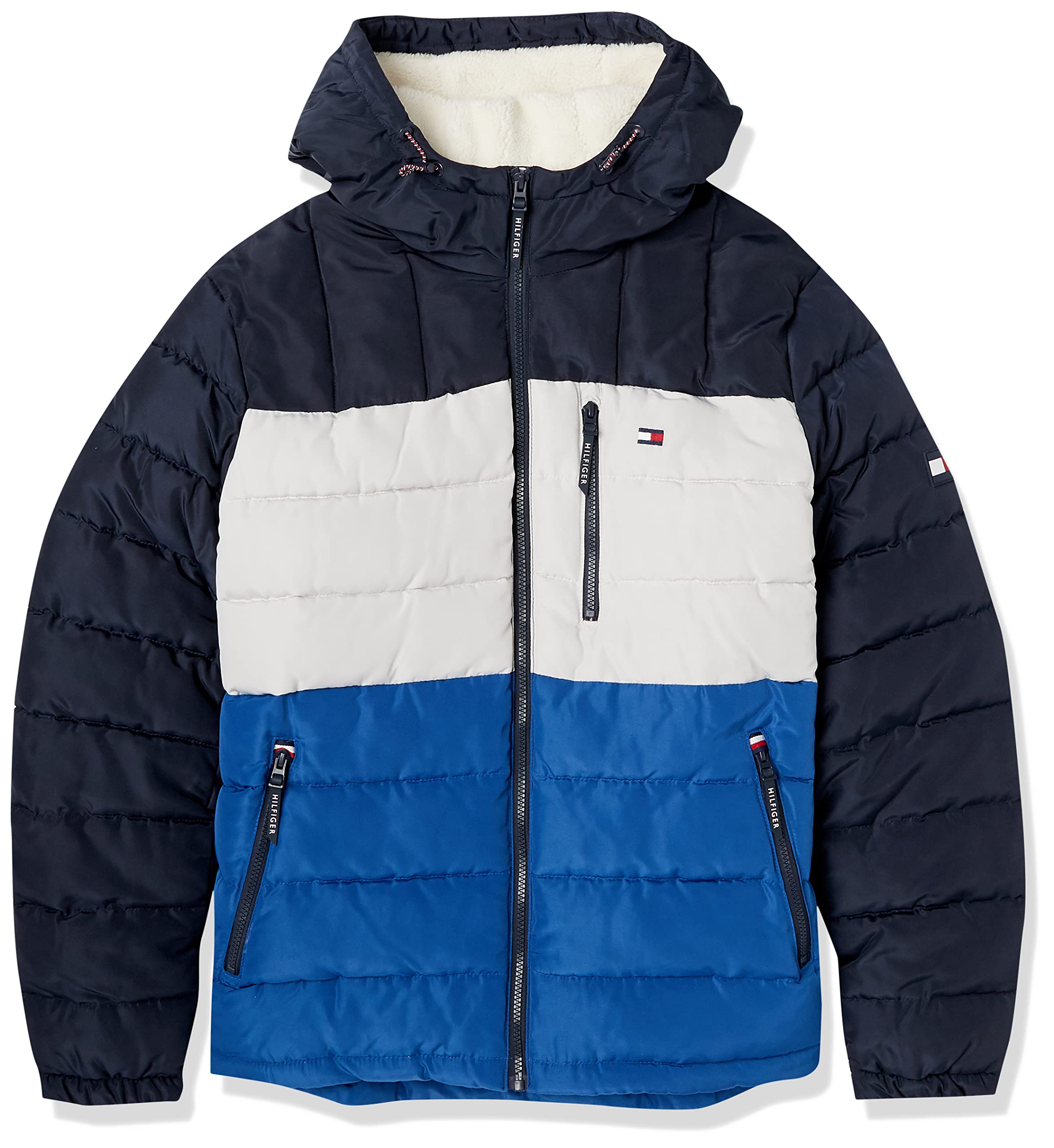Blusão Tommy Hilfiger Masculino Puffer Resistente À Água Azul L
